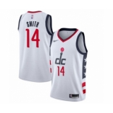 Men's Washington Wizards #14 Ish Smith Swingman White Basketball Jersey - 2019 20 City Edition