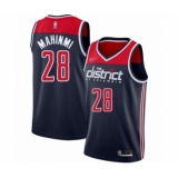 Men's Washington Wizards #28 Ian Mahinmi Authentic Navy Blue Finished Basketball Jersey - Statement Edition