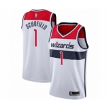 Men's Washington Wizards #1 Admiral Schofield Authentic White Basketball Jersey - Association Edition