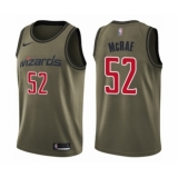 Men's Washington Wizards #52 Jordan McRae Swingman Green Salute to Service Basketball Jersey