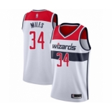 Men's Washington Wizards #34 C.J. Miles Authentic White Basketball Jersey - Association Edition