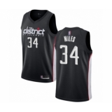 Men's Washington Wizards #34 C.J. Miles Authentic Black Basketball Jersey - City Edition