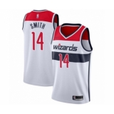 Men's Washington Wizards #14 Ish Smith Authentic White Basketball Jersey - Association Edition