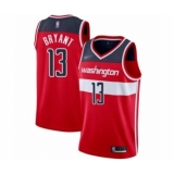 Men's Washington Wizards #13 Thomas Bryant Authentic Red Basketball Jersey - Icon Edition