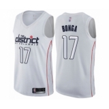 Men's Washington Wizards #17 Isaac Bonga Authentic White Basketball Jersey - City Edition
