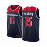 Men's Washington Wizards #15 Moritz Wagner Authentic Navy Blue Basketball Jersey Statement Edition