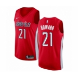 Men's Nike Washington Wizards #21 Dwight Howard Red Swingman Jersey - Earned Edition
