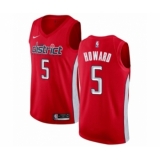 Youth Nike Washington Wizards #5 Juwan Howard Red Swingman Jersey - Earned Edition