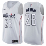 Men's Nike Washington Wizards #28 Ian Mahinmi Authentic White NBA Jersey - City Edition