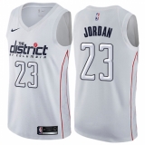 Men's Nike Washington Wizards #23 Michael Jordan Authentic White NBA Jersey - City Edition
