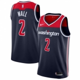 Women's Nike Washington Wizards #2 John Wall Authentic Navy Blue NBA Jersey Statement Edition