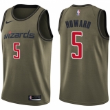 Men's Nike Washington Wizards #5 Juwan Howard Swingman Green Salute to Service NBA Jersey