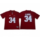 Crimson Tide #34 Damien Harris Red Limited Stitched NCAA Jersey