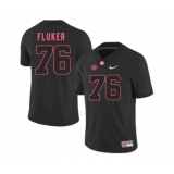 Alabama Crimson Tide 76 D.J. Fluker Black College Football Jersey