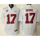 Alabama Crimson Tide #17 Kenyan Drake White Limited Stitched NCAA Jersey