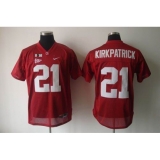 Alabama Crimson Tide #21 Dre Kirkpatrick Red 2016 College Football Playoff National Championship Patch Stitched NCAA Jersey