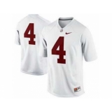 Alabama Crimson Tide 4# T.J Yeldon White College Football Nike NCAA Jerseys
