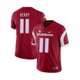 Arkansas Razorbacks 11 A.J. Derby Red College Football Jersey