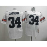 Tigers #34 Bo Jackson White Throwback Embroidered NCAA Jersey