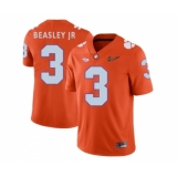Clemson Tigers 3 Vic Beasley Jr. Orange With Diamond Logo College Football Jersey