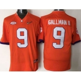 Clemson Tigers #9 Wayne Gallman II Orange 2016 National Championship Stitched NCAA Jersey