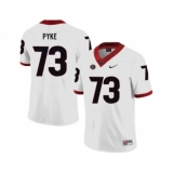 Georgia Bulldogs 73 Greg Pyke White Nike College Football Jersey