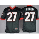 Bulldogs #27 Nick Chubb Black Limited Stitched NCAA Jersey