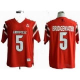 NCAA Louisville Cardinals 5# Teddy Bridgewater  red NCAA Jerseys