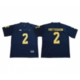 Michigan Wolverines 2 Shea Patterson Navy College Football Jersey