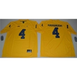 Michigan Wolverines #4 Jim Harbaugh Gold Jordan Brand Limited Stitched NCAA Jersey