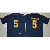 Michigan Wolverines #5 Jabrill Peppers Navy Blue Stitched NCAA Jersey