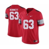 Ohio State Buckeyes 63 Michael Bennett Red 2018 Spring Game College Football Limited Jersey