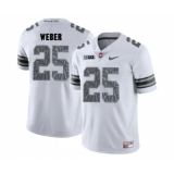 Ohio State Buckeyes 25 Mike Weber White Shadow College Football Jersey