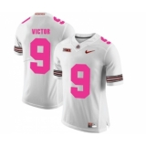 Ohio State Buckeyes 9 Binjimen Victor White 2018 Breast Cancer Awareness College Football Jersey