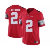 Ohio State Buckeyes 2 Marshon Lattimore Red 2018 Spring Game College Football Limited Jersey