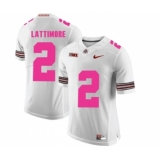 Ohio State Buckeyes 2 Overview Lattimore White 2018 Breast Cancer Awareness College Football Jersey