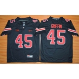 Ohio State Buckeyes #45 Archie Griffin Black(Red No.) Limited Stitched Youth NCAA Jersey