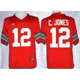 Ohio State Buckeyes #12 Cardale Jones Red Diamond Quest Stitched NCAA Jersey