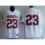 Sooners #28 Adrian Peterson Red Embroidered NCAA Jersey