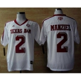 Addidas Texas A&M Aggies Johnny Manziel 2 Football Techfit NCAA Jerseys - White