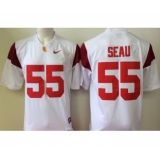USC Trojans 55 Junior Seau White College Football Jersey