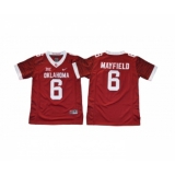 Oklahoma Sooners 6 Baker Mayfield Red Youth College Football Jersey