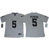 Youth Michigan Wolverines #5 Jabrill Peppers Gridiron Gray II Jordan Brand Stitched NCAA Jersey