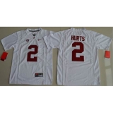 Youth Alabama Crimson Tide #2 Jalen Hurts White Limited Stitched NCAA Jersey