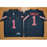 Youth Ohio State Buckeyes #1 Braxton Miller Black(Red No.) Limited Stitched NCAA Jersey
