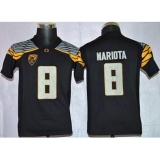 Youth NCAA Ducks #8 Marcus Mariota Black Mach Speed Limited Stitched Jersey