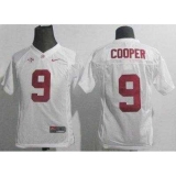 Kids Alabama Crimson Tide 9 Amari Cooper White College Football NCAA Jerseys