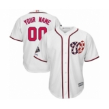 Men's Washington Nationals Customized Replica White Home Cool Base 2019 World Series Champions Baseball Jersey
