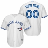 Men's Toronto Blue Jays Majestic White Cool Base Custom Jersey