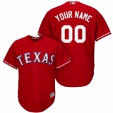 Men's Texas Rangers Majestic Red Cool Base Custom Jersey